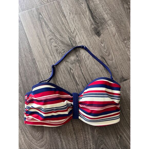 Panache 36F Blue/Red Multi SW0735 Bikini Swim Top UW Padded Cups - Picture 1 of 10
